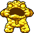 Statue dorée d'Ultra Greed.