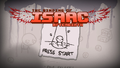 The title screen of The Binding of Isaac: Afterbirth.