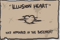 The unused achievement unlock for Illusion Heart. Cut from Antibirth, never added to Repentance.